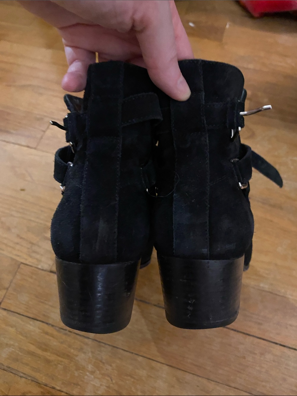 Saint Laurent Black Suede Ankle Boots - Picture 5 of 7